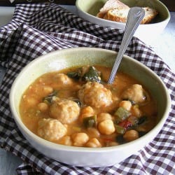 Chickpea Stew and Dumplings