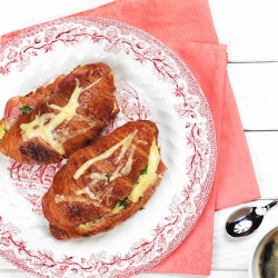 Croissants with Ham and Cheese