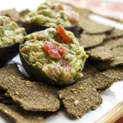 Raw Flaxseed Crackers & Guacamole