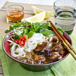 Chargrilled Pork on Rice Noodles