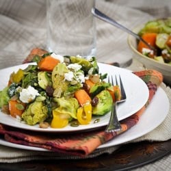 Sweet Potatoes and Brussel Sprouts