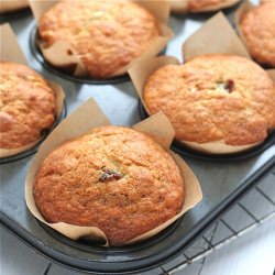 Banana Cherry Chocolate Muffins