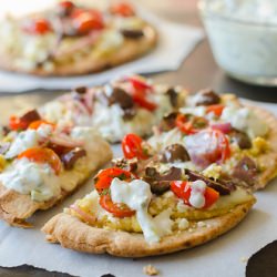 Greek Pita Pizzas