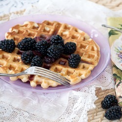 Blackberry Bacon Waffles