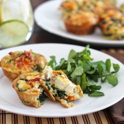 Spinach and Feta Frittata Bites