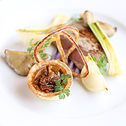 Sirloin with Roasted Onion Sauce