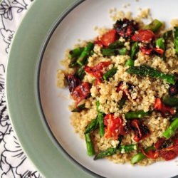 Quinoa with Tomatoes + Asparagus