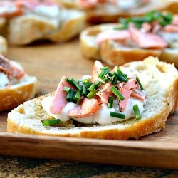 Lemon Chive Salmon Appetizers