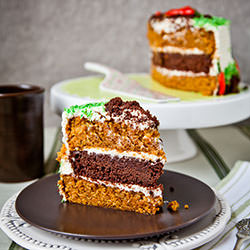 Carrot & Brownie Layer Cake
