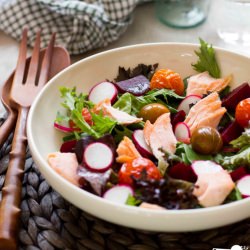 Salmon and Roasted Tomato Salad