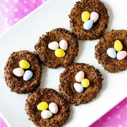 Chocolate Thumbprint Nests
