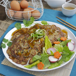 Courgette and Mushroom Egg Foo Yung