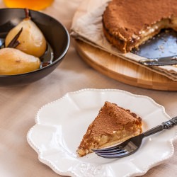 Pear Tart w/ Poached Pears