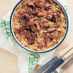 Octopus with Orzo Pasta