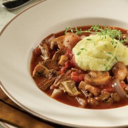 Mushroom Stifado and Corn Mash