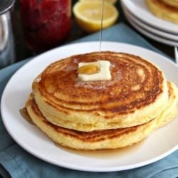 Lemon Cornmeal Pancakes