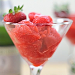 Strawberry Champagne Sorbet