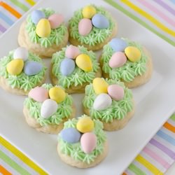 Easter Nest Sugar Cookies