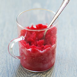 Raspberry and Champagne Granita