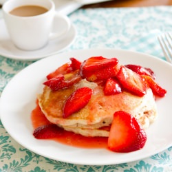 Strawberry Cheesecake Pancakes