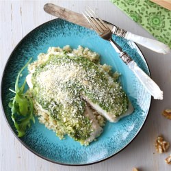 Baked Tilapia Arugula Pesto