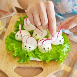 Deviled Easter Egg Bunnies