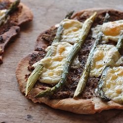 Mustard & Asparagus Flatbread