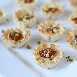 Brie and Apricot Phyllo Cups