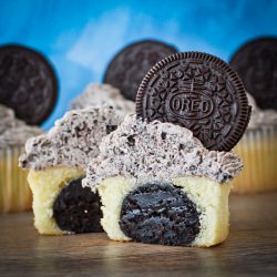 Oreo Truffle Stuffed Cupcakes