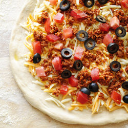 Chorizo and Tomato Breakfast Pizza