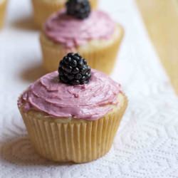 Key Lime and Blackberry Cupcakes
