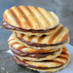 Nutella Waffle Sandwich Cookies