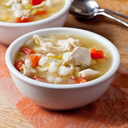 Green Chile, Hominy & Chicken Soup
