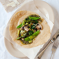 Crepes w/ Spring Vegetables