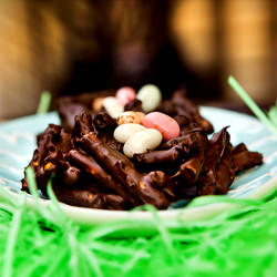 Chocolate Pretzel Bird Nests