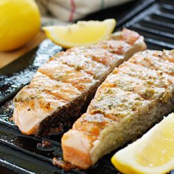 Grilled Garlic Dijon Herb Salmon
