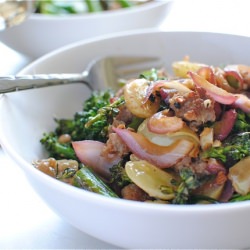 Sausage with Broccolini and Grapes
