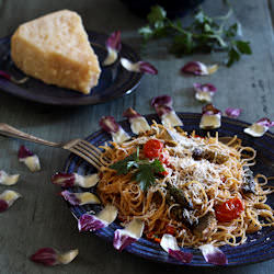Artichoke and Asparagus Capellini