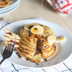 Banana Chocolate Chip Pancakes