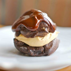 Chocolate Caramel Cream Puffs
