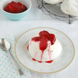 Spiced Plum Pavlovas