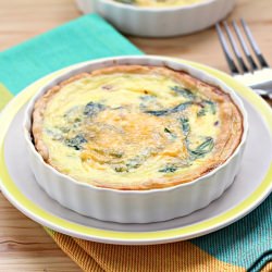 Low-Fat Spinach Cheddar Quiche