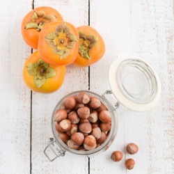 Persimmon and Hazelnut Brownies