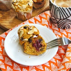 Chocolate Almond Raspberry Muffins