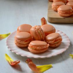 Orange Blossom Saffron Macarons