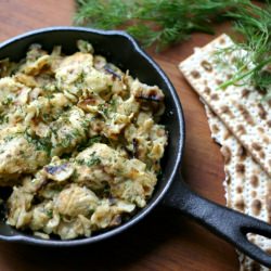 Lightened Up Matzo Brei