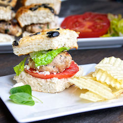 Spinach Feta Turkey Burgers