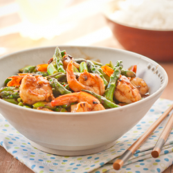 Shrimp & Asparagus Stir Fry