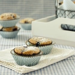 Oatmeal Muffins with Blueberries