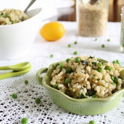 Basil Brown Rice with Lemon & Peas